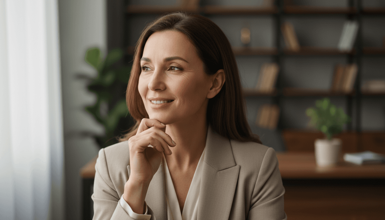 Professional legal consultant with confident and approachable demeanor